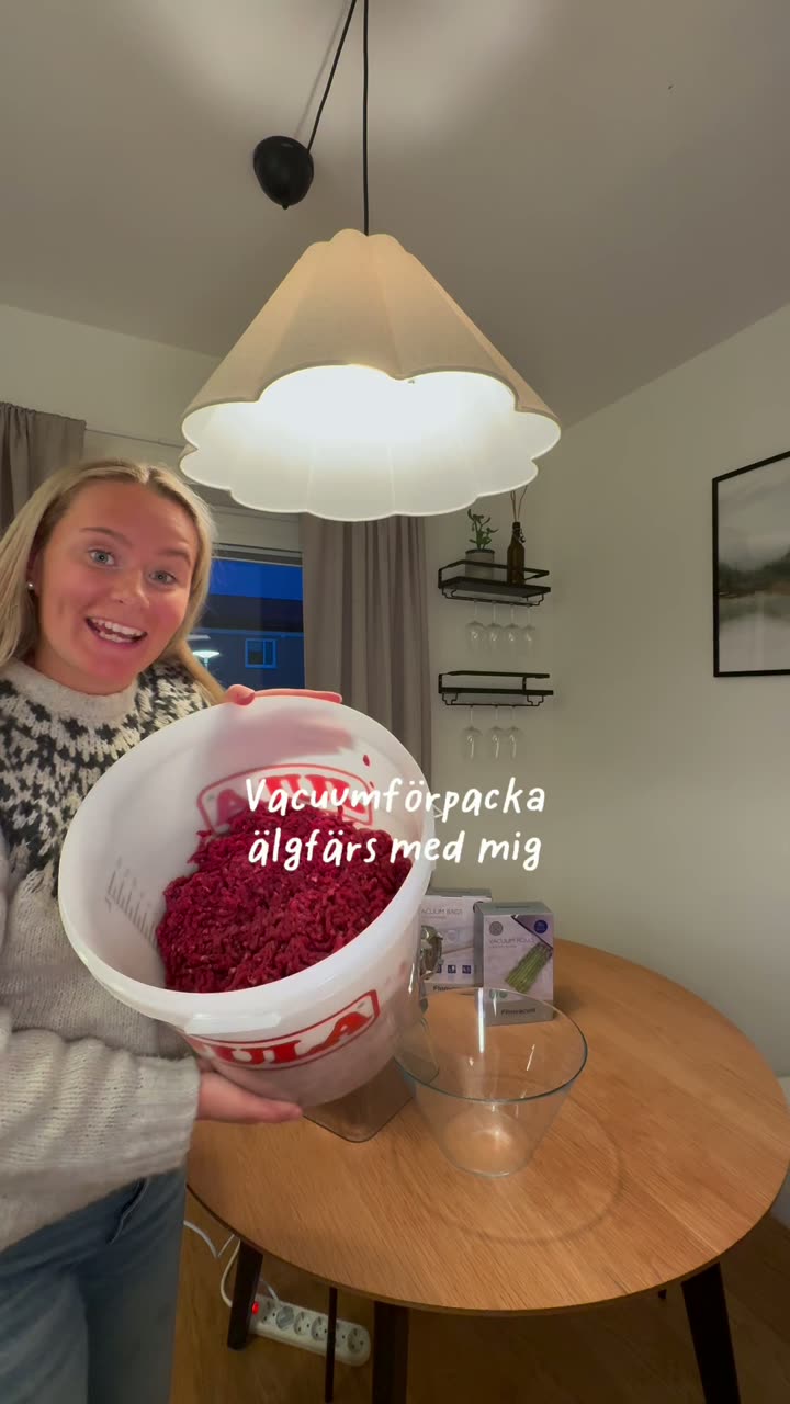 Vakuumförpacka älgfärs — Samarbete OFC · Instagram & TikTok